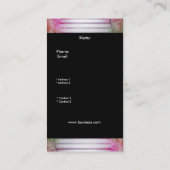 Visitenkarte Elegante asiatische Szene Silver Pink (Rückseite)