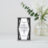 Visitenkarte Elegante Beerdigungsdienste Chrome El (Stehend Vorderseite)