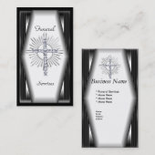 Visitenkarte Elegante Beerdigungsdienste Chrome El (Vorne/Hinten)