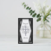 Visitenkarte Elegante Beerdigungsdienste Chrome El (Stehend Vorderseite)