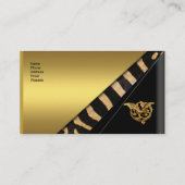 Visitenkarte Elegante Gold Black Jewel Wild 2 (Rückseite)
