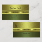 Visitenkarte Elegante Green Gold Avocado (Vorne/Hinten)