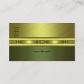 Visitenkarte Elegante Green Gold Avocado (Rückseite)