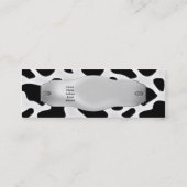 Visitenkarte Elegante Kuh Print Metal Skinny (Rückseite)