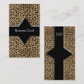 Visitenkarte Elegante Leopard Black (Vorne/Hinten)