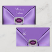 Visitenkarte Elegante Mauve Lila Jewel (Vorne/Hinten)