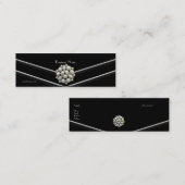 Visitenkarte Elegante Schwarz-weiß Pearl Jewel (Vorne/Hinten)