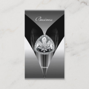 Visitenkarte Elegante Silver Black Chrome Elite 2a