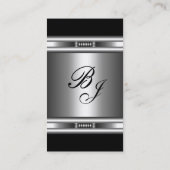 Visitenkarte Elegante Silver Black Elite 3 (Rückseite)