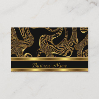 Visitenkarte Elegantes Exotisches Schwarzes Gold A