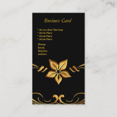 Visitenkarte Elegantes Gelbes Gold Schwarz (Rückseite)