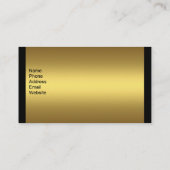 Visitenkarte Elegantes Gold Abstrakt auf Schwarz (Rückseite)