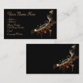 Visitenkarte - elegantes Goldmuster (Vorne/Hinten)