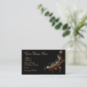 Visitenkarte - elegantes Goldmuster (Stehend Vorderseite)