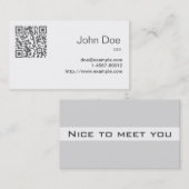 Visitenkarte-elegantes Grau Visitenkarte (Vorne/Hinten)