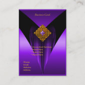 Visitenkarte Elegantes Lila Gold Jewel (Rückseite)