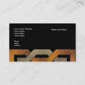 Visitenkarte Elegantes Schwarzes Bronze-Glas (Rückseite)