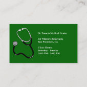 Visitenkarte-Entwurfs-Schablone Doktors Visitenkarte (Rückseite)