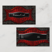 Visitenkarte Exotic African Black Red Metal (Vorne/Hinten)