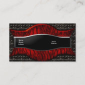 Visitenkarte Exotic African Black Red Metal (Rückseite)