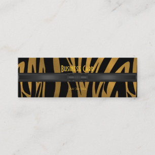 Visitenkarte Exotische afrikanische Zebra Gold 2