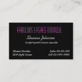 Visitenkarte "Fabulous Lashes" (Vorderseite)
