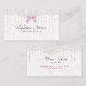 Visitenkarte - fantastisch, rosa Bogen, Spitze (Vorne/Hinten)