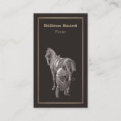 Visitenkarte "Farrier Shoeing Horse" (Vorderseite)