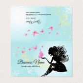 Visitenkarte - Fee, Schmetterling, fantastisch Visitenkarten (Außenseite Aufgefaltet)