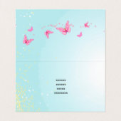 Visitenkarte - Fee, Schmetterling, fantastisch Visitenkarten (Innenseite Aufgefaltet)