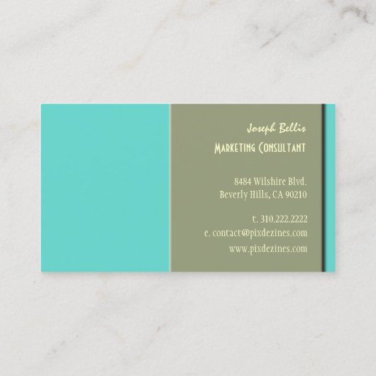 Visitenkarte, fett {anpassbarer Hintergrund} Visitenkarte (Rückseite)