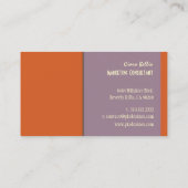 Visitenkarte, fett {anpassbarer Hintergrund} Visitenkarte (Rückseite)