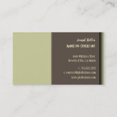 Visitenkarte, fett {anpassbarer Hintergrund} Visitenkarte (Rückseite)