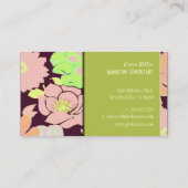 Visitenkarte, fette Mohn Visitenkarte (Rückseite)