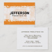 Visitenkarte Fierce Orange Grunge Large Company (Vorne/Hinten)