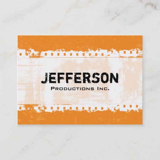 Visitenkarte Fierce Orange Grunge Large Company (Vorderseite)