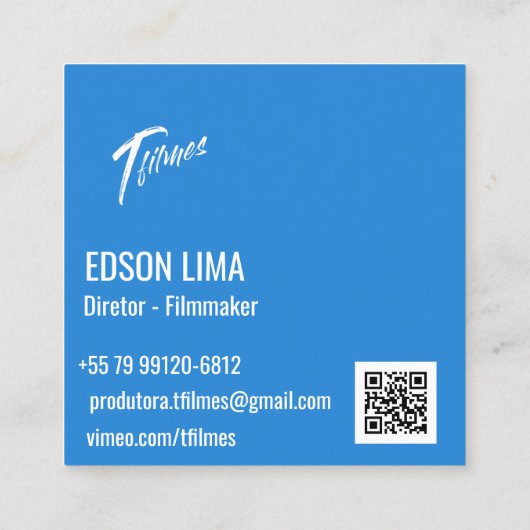 Visitenkarte Filmmaker und Fotógrafo (Rückseite)