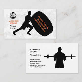 Visitenkarte Fitness-Trainer Körperbildung Gymnasi