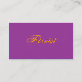 Visitenkarte "Florist" (Rückseite)