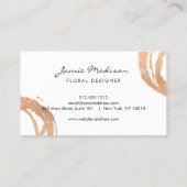 Visitenkarte Florist Rose-Gold-Logo (Rückseite)