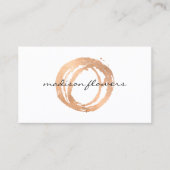 Visitenkarte Florist Rose-Gold-Logo (Vorderseite)