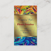 Visitenkarte-Flüssigkeits-Farben Visitenkarte (Rückseite)