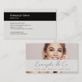 Visitenkarte, Foto für Haarpflege und Schönheit in Visitenkarte (Vorne/Hinten)