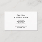 Visitenkarte Foto Hintergrund für Schönheitssalon (Rückseite)