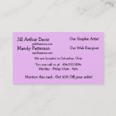 Visitenkarte:: Französisches Café Visitenkarte (Rückseite)