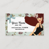 Visitenkarte - Frau, Mode, Mädchen, Haarbogen (Rückseite)