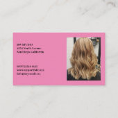 Visitenkarte Friseure Rosa Foto (Rückseite)