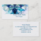 Visitenkarte für abstrakte blaue Kunst doppelseiti (Vorne/Hinten)