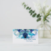Visitenkarte für abstrakte blaue Kunst doppelseiti (Stehend Vorderseite)