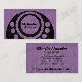 Visitenkarte für abstrakte Dimensionen, Lila (Vorne/Hinten)